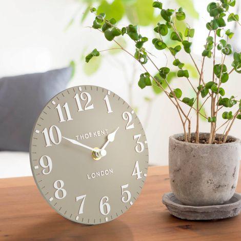 Arabic Mantel Clock - Sand - 6" - RUTHERFORD & Co