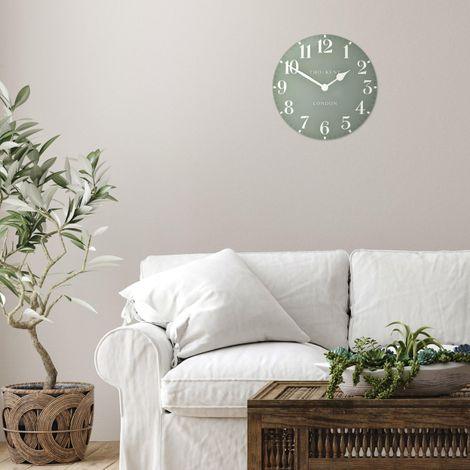 Arabic Wall Clock - Seagrass - 12" - RUTHERFORD & Co