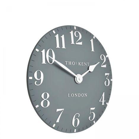 Arabic Wall Clock - Flax Blue - 12" - RUTHERFORD & Co