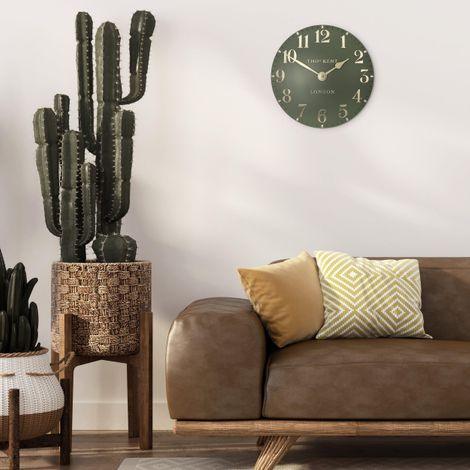 Arabic Wall Clock - Lichen Green - 12" - RUTHERFORD & Co