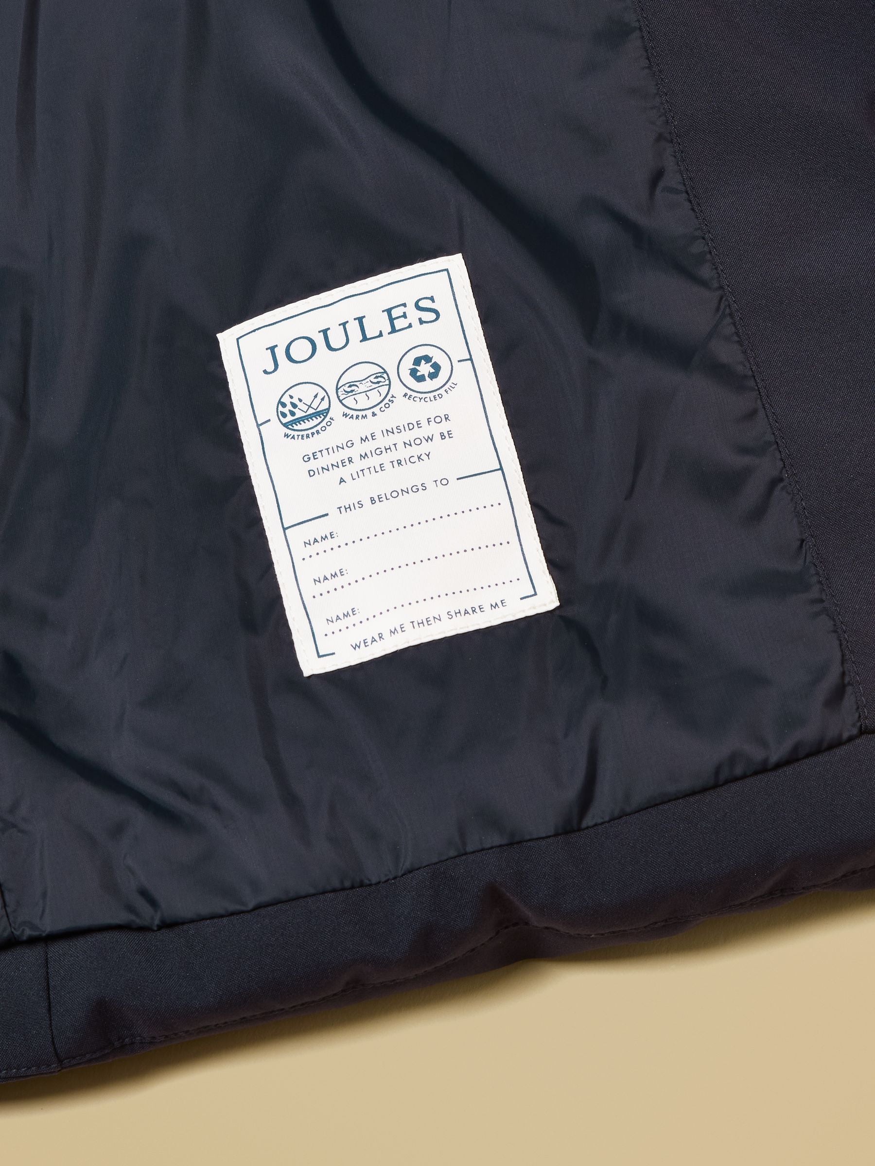 Kids' Padwell Navy Waterproof Padded Coat