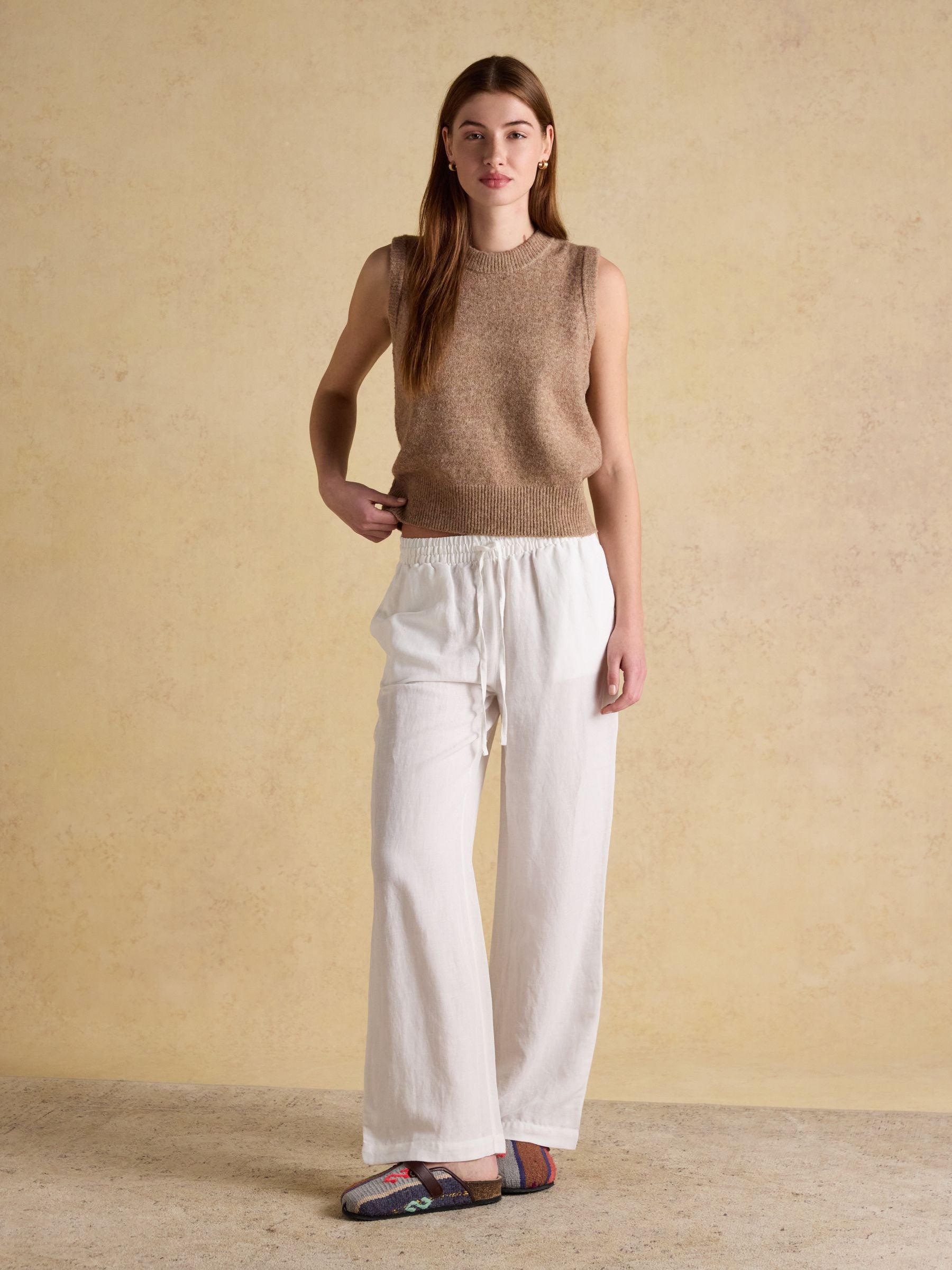 Holly Tan Knitted Vest