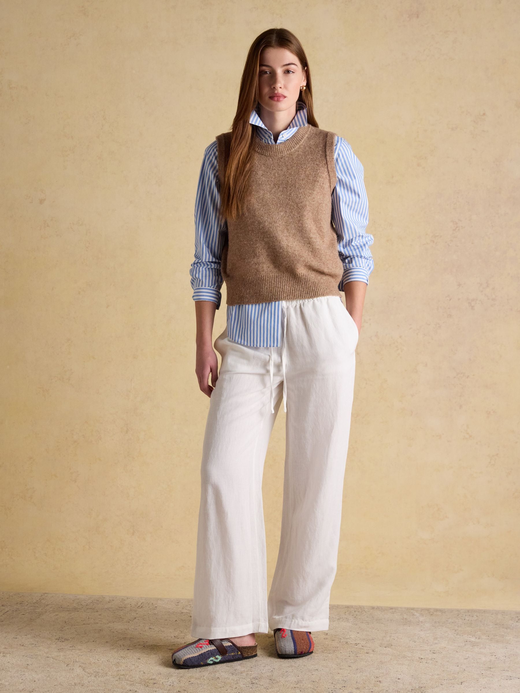 Holly Tan Knitted Vest