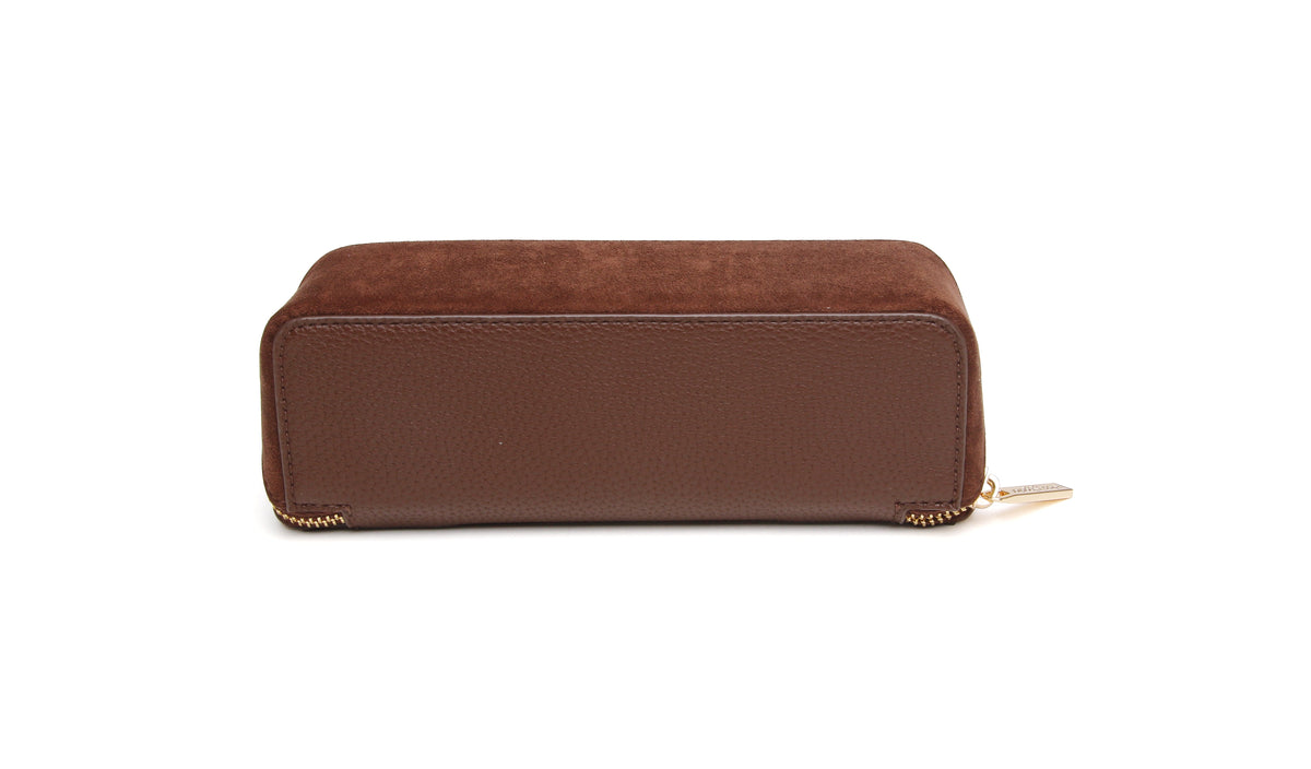 Chocolate - Kensington Suede Small Train Case