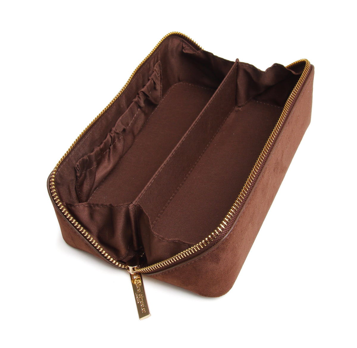 Chocolate - Kensington Suede Small Train Case