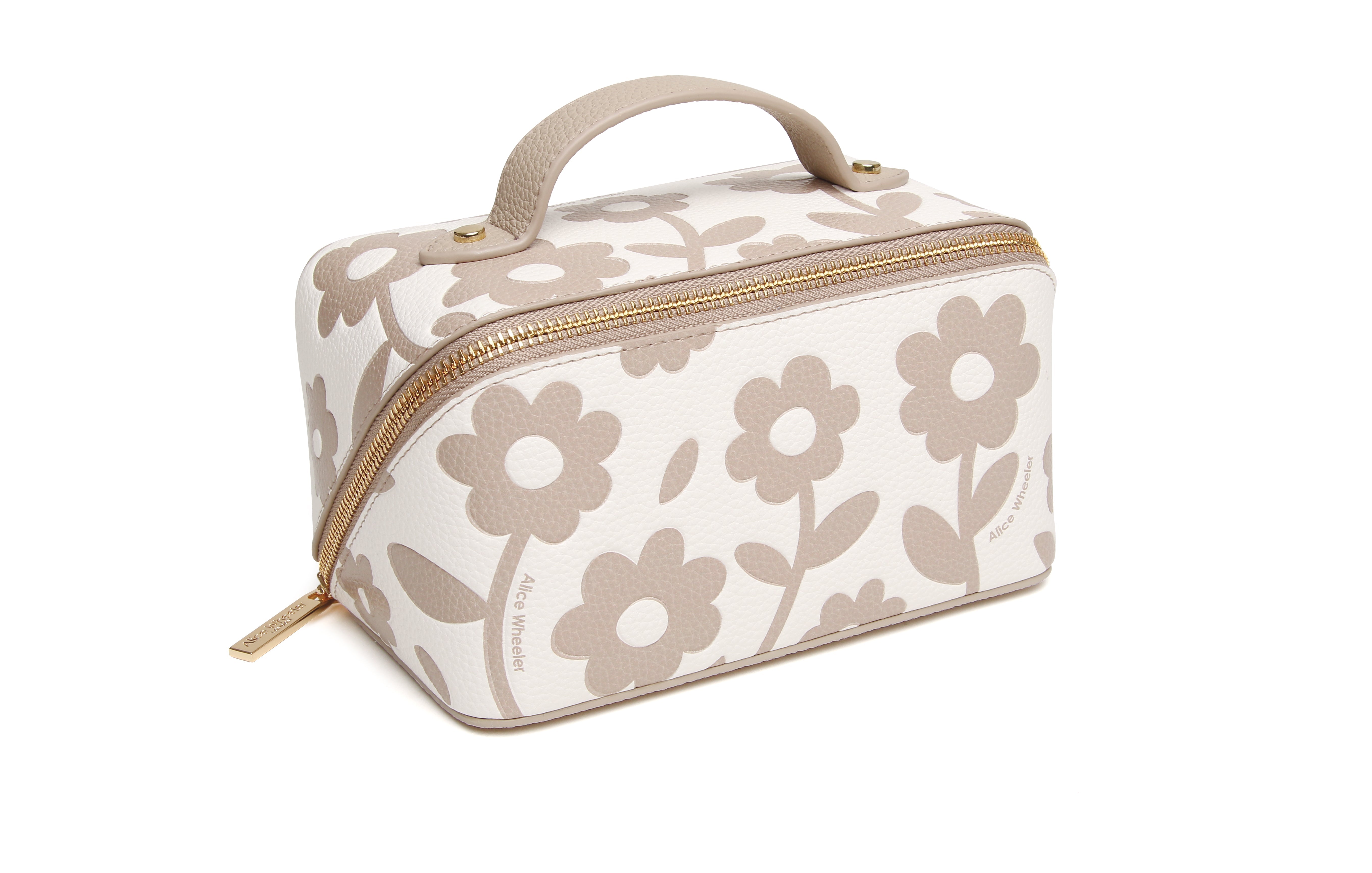 Stone Floral Mini Train Case
