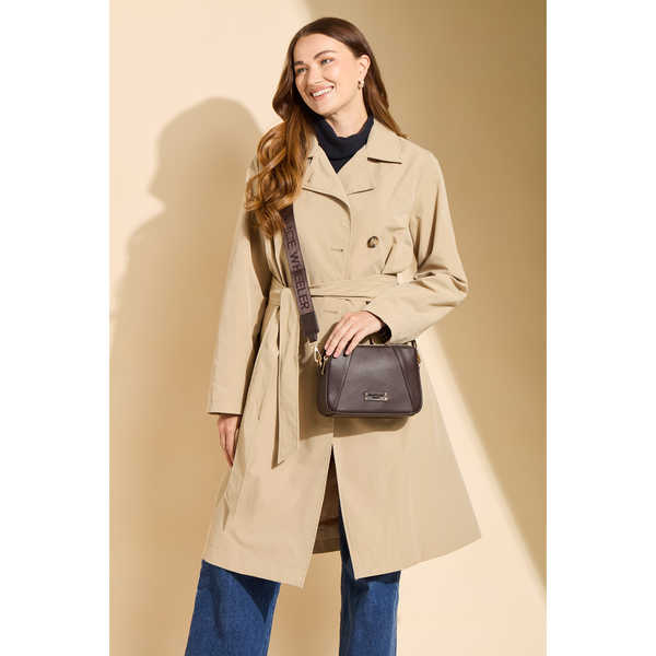 Chocolate Brown - Kensington Crossbody Bag (Double Zip)