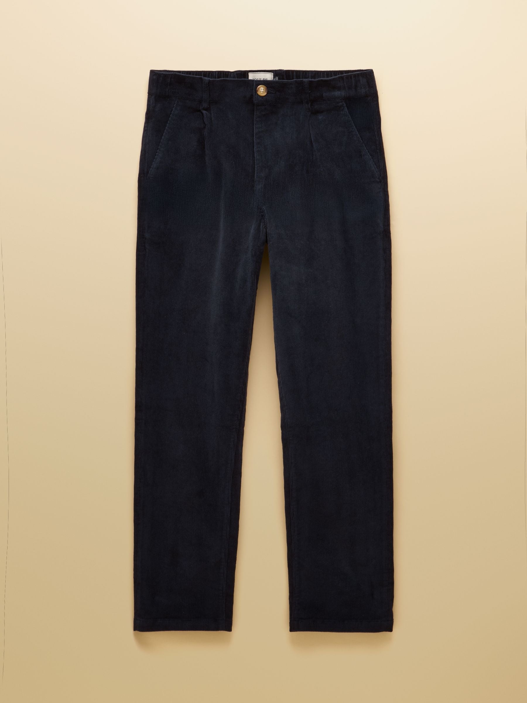 Relaxed Fit Navy Cotton-Rich Cord Trousers