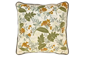 Embroidered water meadow cushion