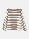 Harbour Brown/Cream Boat Neck Breton Top