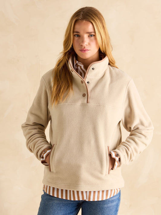 Lulworth Sand Funnel Neck Fleece