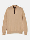 Hillside Oat Quarter Zip Knitted Jumper