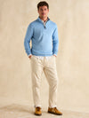 Hillside Blue Quarter Zip Knitted Jumper