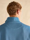 Alistair Light Blue Quarter Zip Cotton Sweatshirt