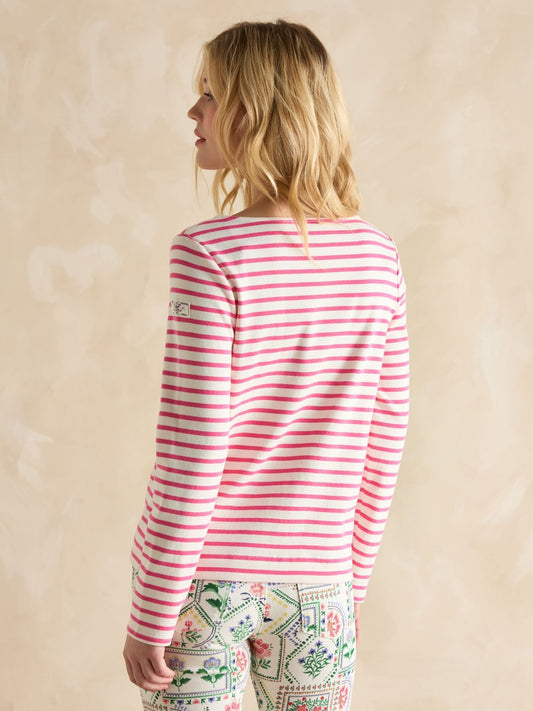 Harbour Bright Pink Boat Neck Breton Top