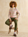 Fairfield Multi Long Sleeve Ribbed Polo Shirt