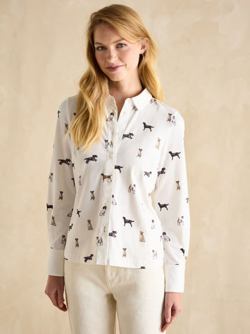 Cream Dogs Joules X Eleanor Tomlinson Jersey Shirt