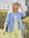 Albury Blue Cotton Blazer