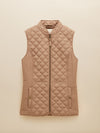 Minx Brown Showerproof Diamond Quilted Gilet