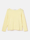 Harbour Yellow/White Boat Neck Breton Top