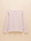 Harbour Lilac/White Boat Neck Breton Top