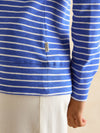 Marlston Blue Striped Slim Fit Hoodie