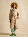 Hensley Tan Brown Waterproof Longline Coat with Packable Hood