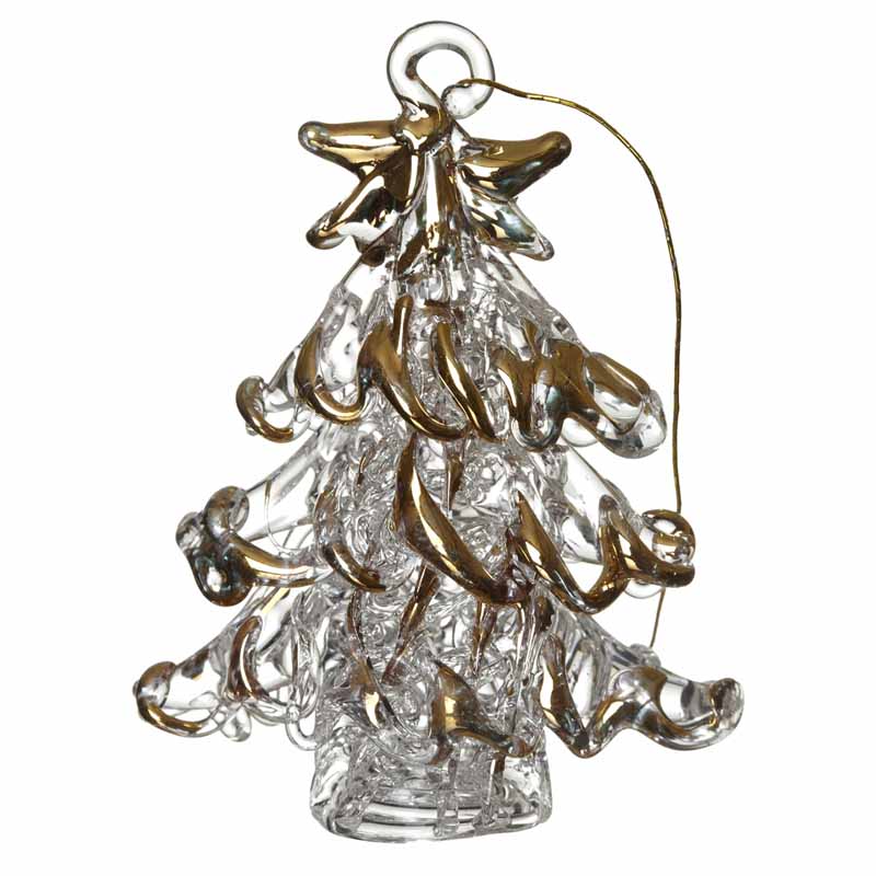 Hanging Glass Ornaments Set 6 Tree Deco