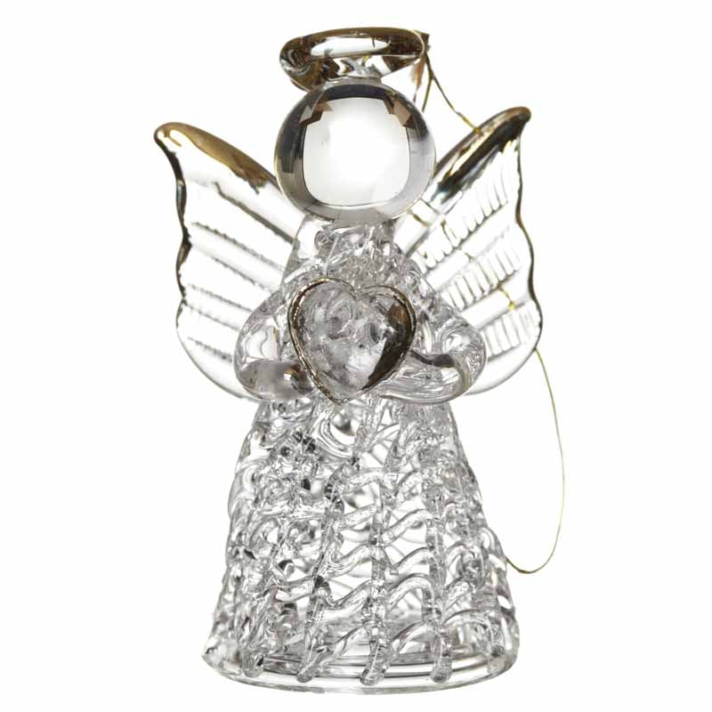 Hanging Glass Ornaments Set 6 Tree Deco