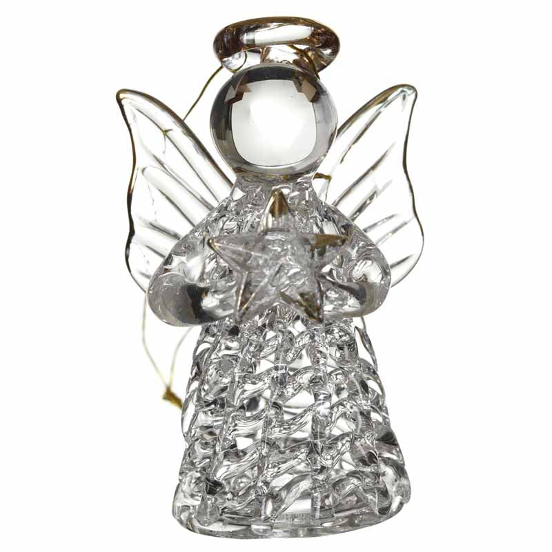 Hanging Glass Ornaments Set 6 Tree Deco