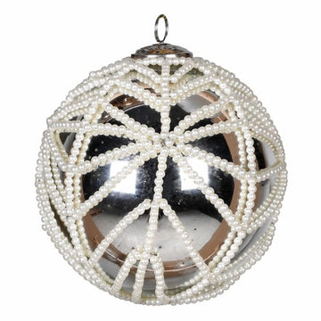 Silver Pearl Bead Bauble