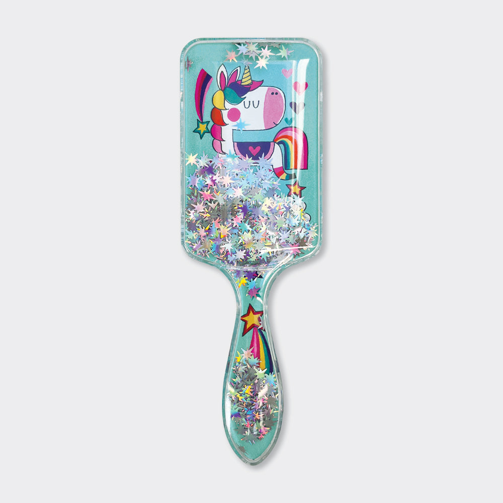 Blue Unicorn Children's Hairbrush With Sparkles
