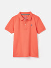 Woody Orange Pique Cotton Polo Shirt