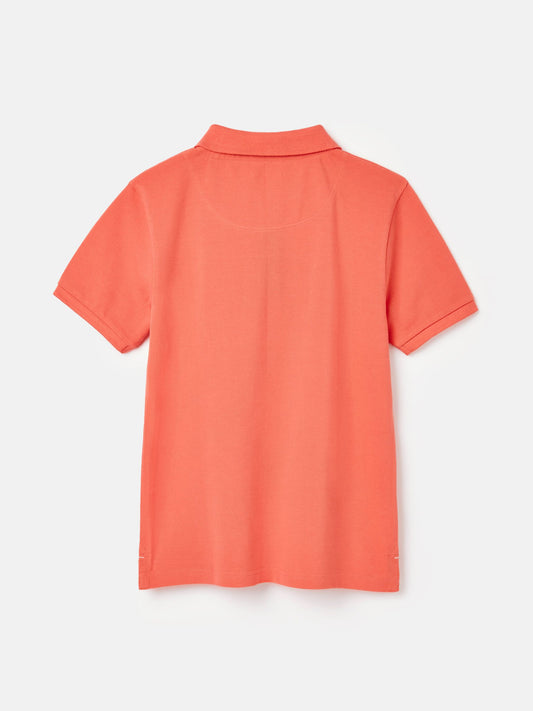 Woody Orange Pique Cotton Polo Shirt