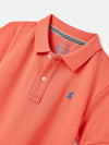 Woody Orange Pique Cotton Polo Shirt