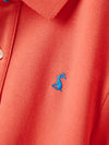 Woody Orange Pique Cotton Polo Shirt