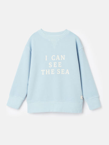 Sundaze Blue Crew Neck Slogan Sweatshirt