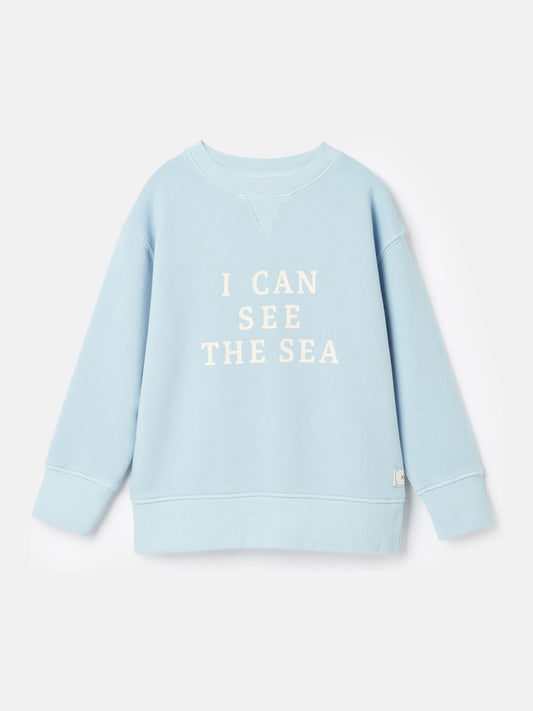 Sundaze Blue Crew Neck Slogan Sweatshirt