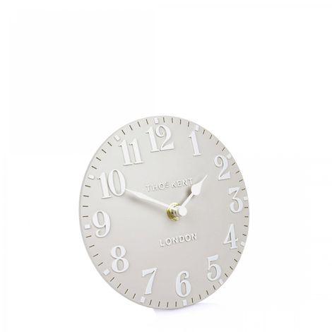 Arabic Mantel Clock - Dove Grey - 6" - RUTHERFORD & Co