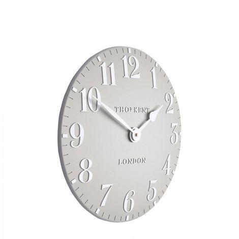 Arabic Wall Clock - Dove Grey - 12" - RUTHERFORD & Co