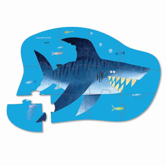 Crocodile Creek 12 Piece Mini Puzzle -Shark Creek - RUTHERFORD & Co