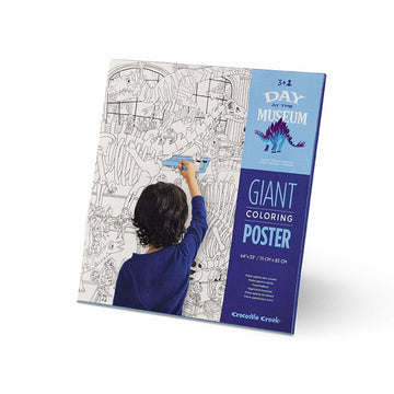 Crocodile Creek Giant Colouring Poster - Day at the Museum - RUTHERFORD & Co