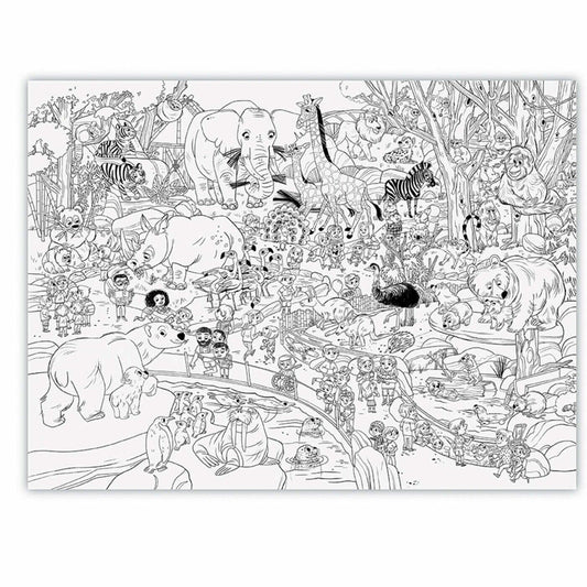 Crocodile Creek Giant Colouring Poster - Day at the Zoo - RUTHERFORD & Co