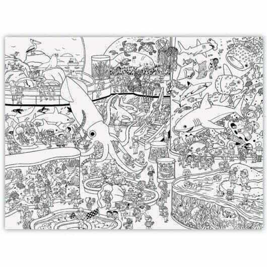 Crocodile Creek Giant Colouring Poster - Day at the Aquarium - RUTHERFORD & Co