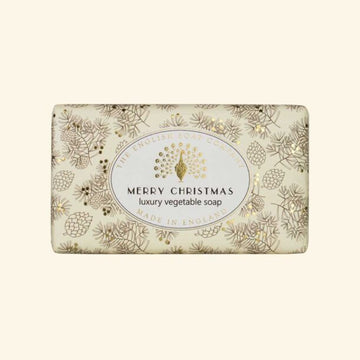 Festive Soap Bar 190g - Merry Christmas - Christmas Greenery