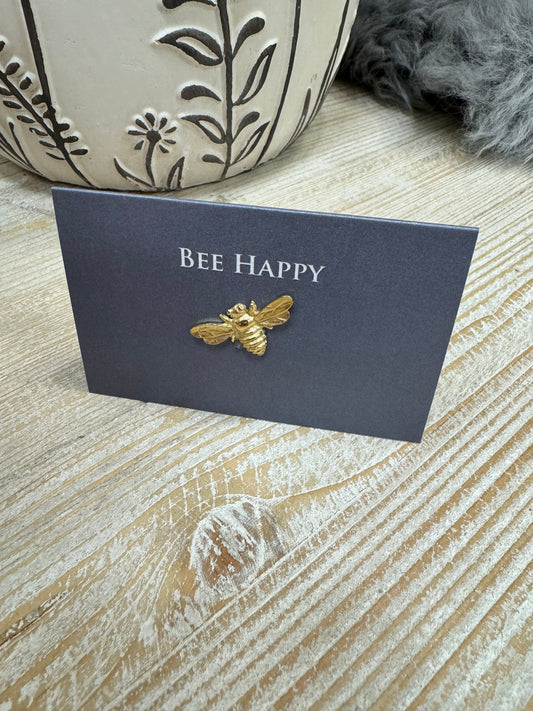 Bee Happy Luxe Carded Charm