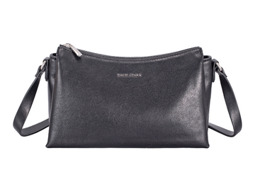 David Jones Leather Effect Triple Gusset Shoulder - Black