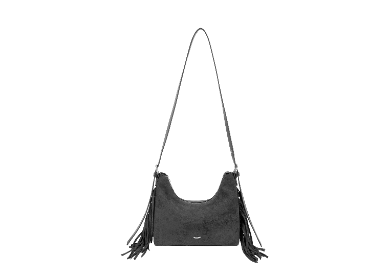 David Jones Fringe Long Shoulder - Black