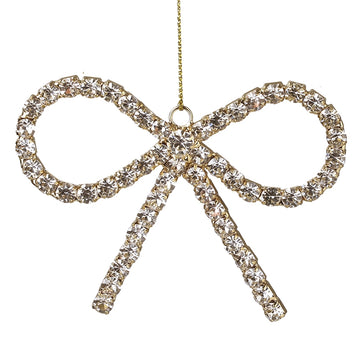 Metal And Glass Hanging Bow Decoration