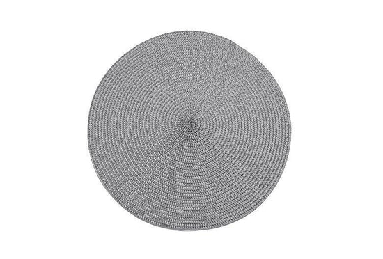 Circular ribbed placemat storm grey - RUTHERFORD & Co